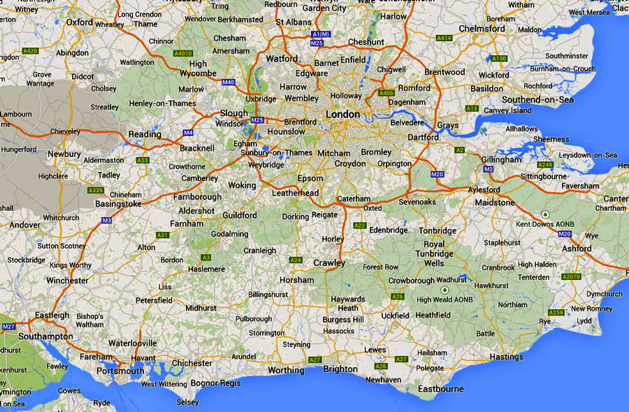 Map of Southern England